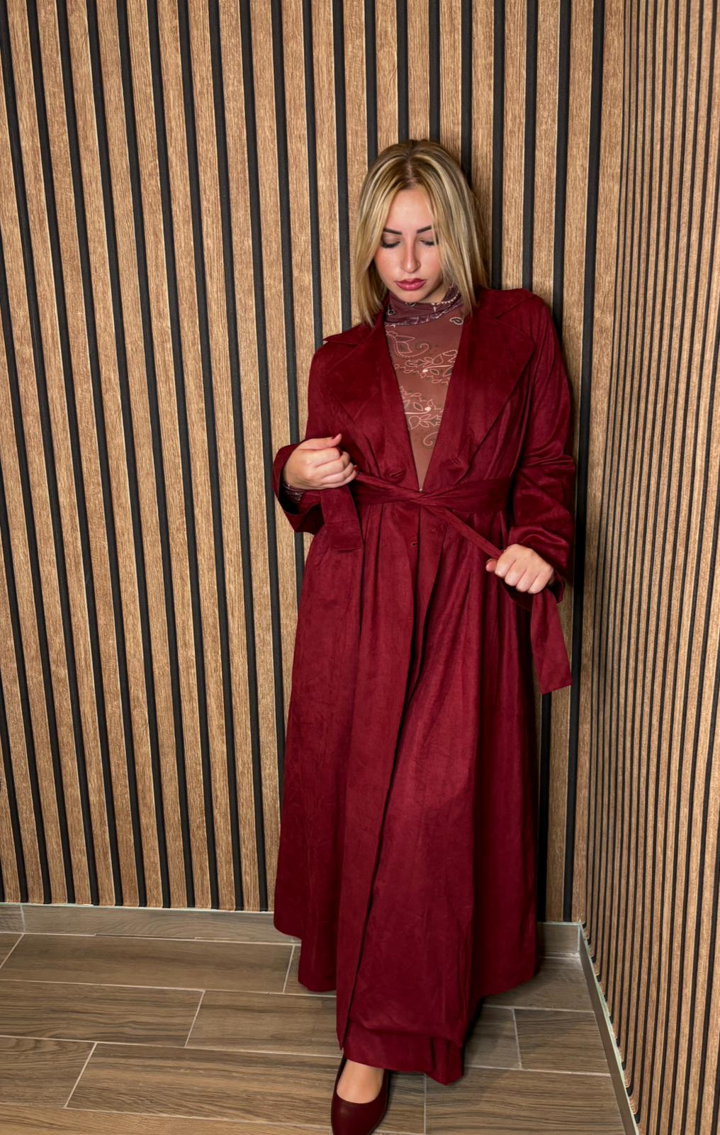 Trench bordeaux lumina